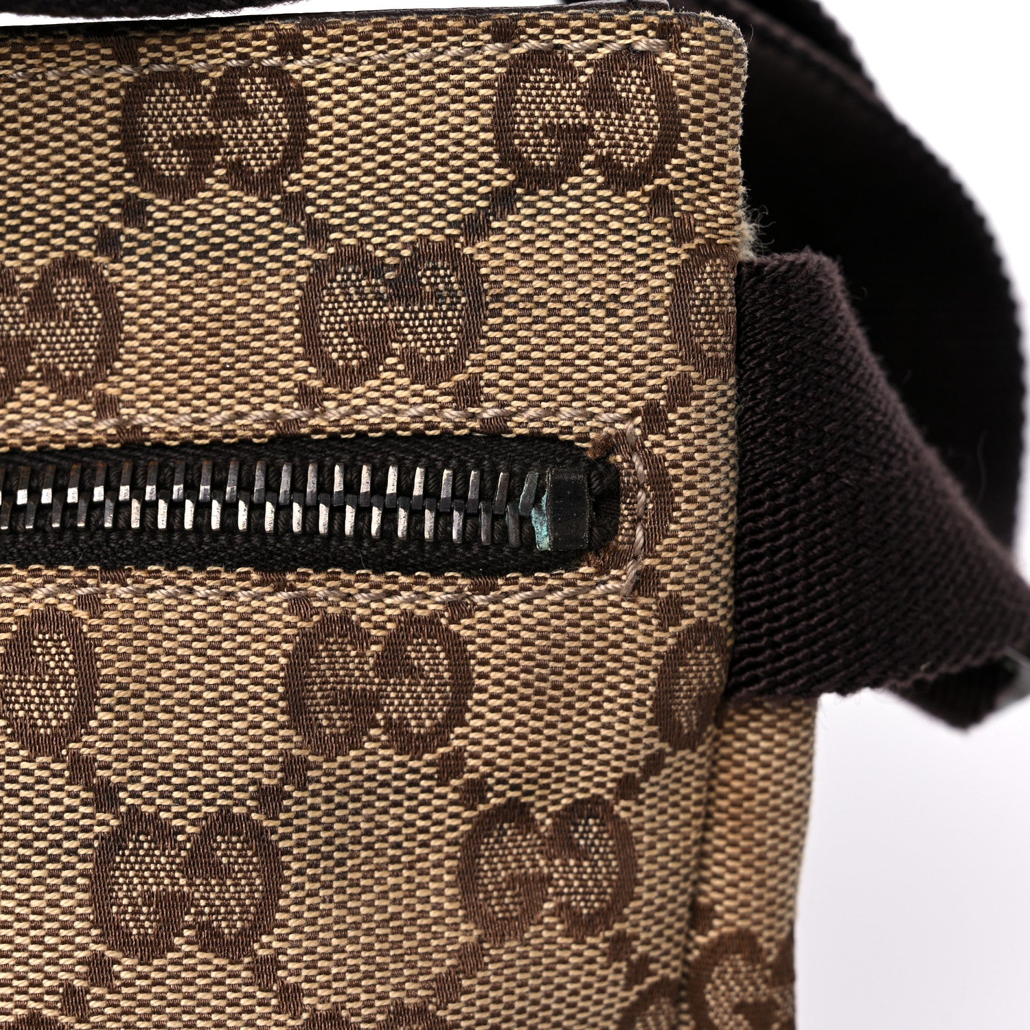 Gucci GG Monogram Double Pocket Belt Bag Dark Brown 15 of 19