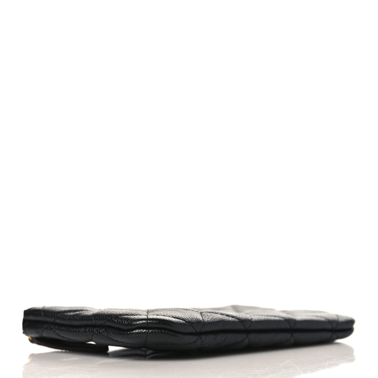 Caviar Quilted Small Cosmetic Case Black