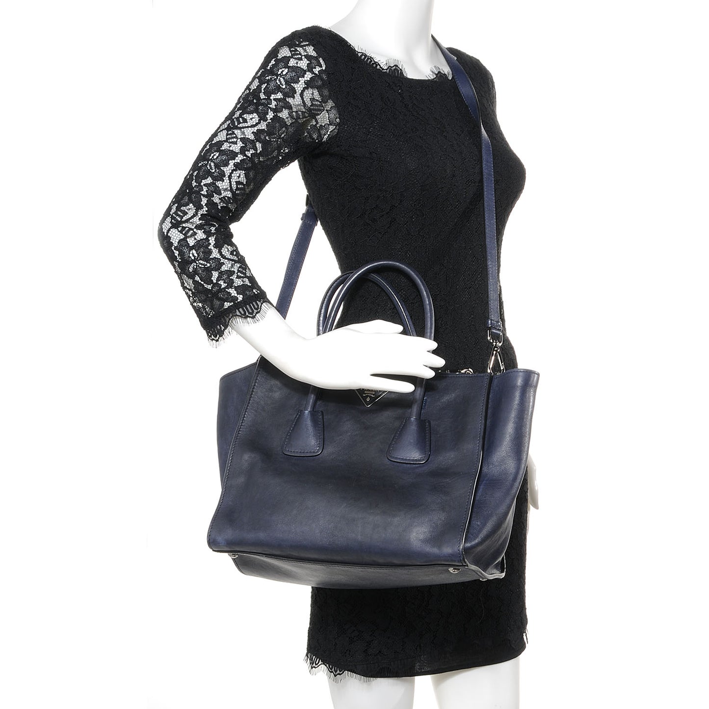 Glace Calf Twin Pocket Tote Baltico