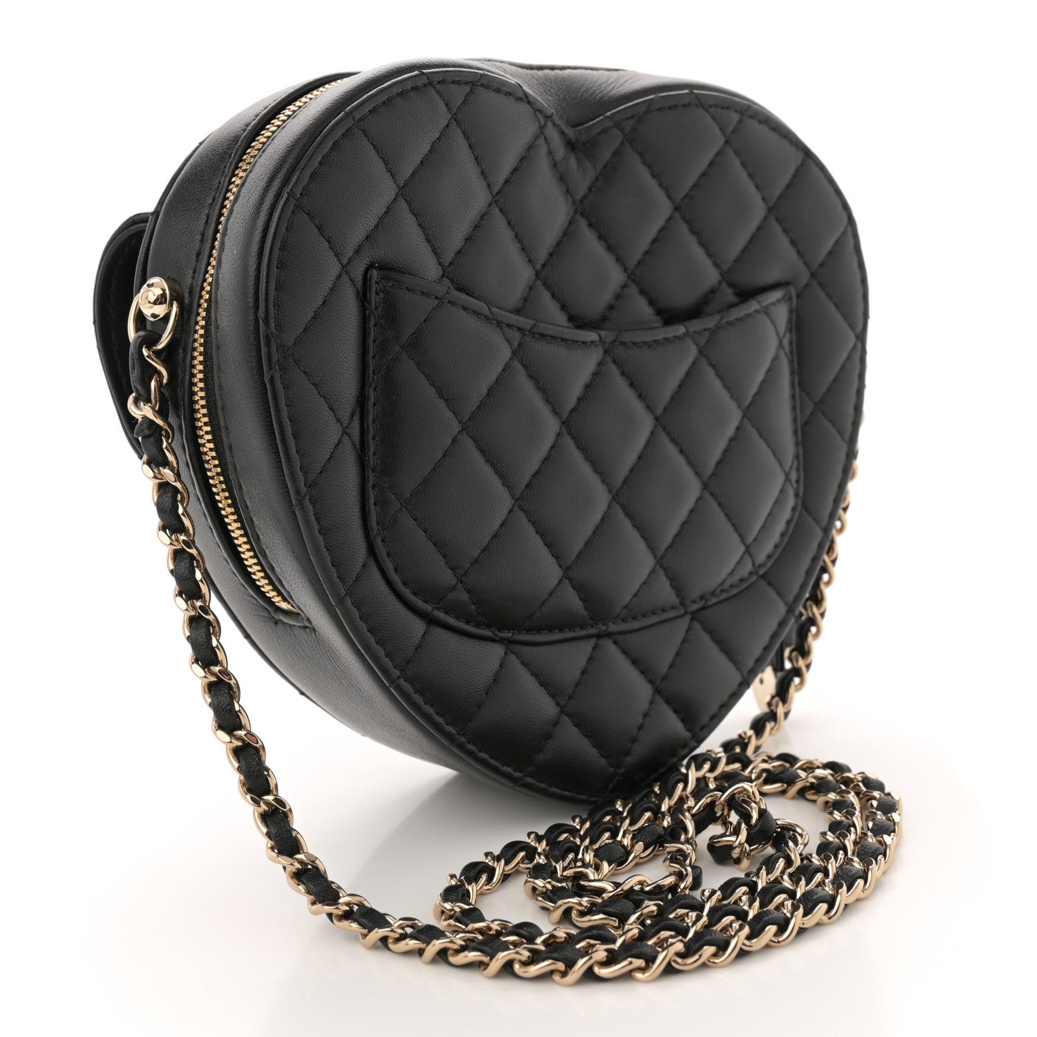 Chanel Lambskin Quilted CC In Love Heart Bag Black 3 of 11