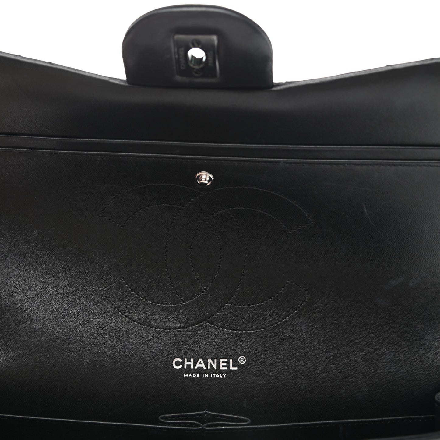 Lambskin Quilted Jumbo Double Flap So Black