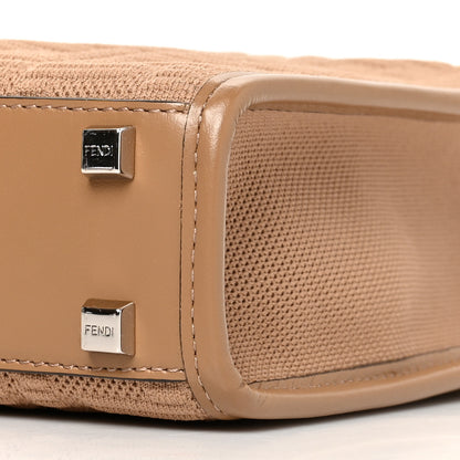 Fendi Technical Fabric Vitello Ceylon Plexiglass FF Mini Fendi Sunshine Shopper Tote Sand 9 of 9