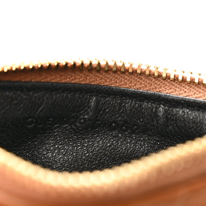 Saint Laurent Grain De Poudre Matelasse Chevron Monogram Fragments Zippered Card Case Cork 7 of 10