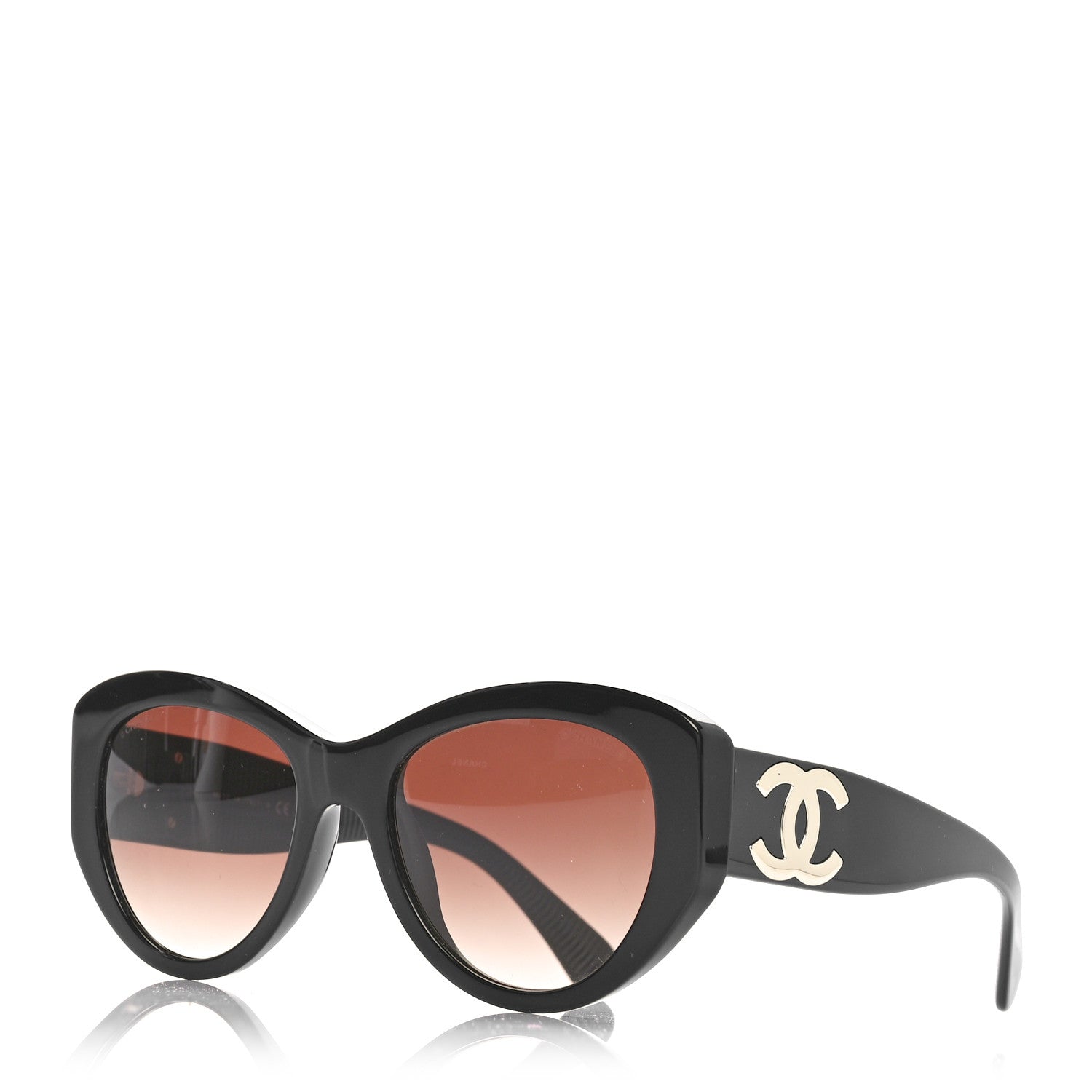 Chanel Acetate Butterfly Large CC Sunglasses 5492 Black 1 of 7