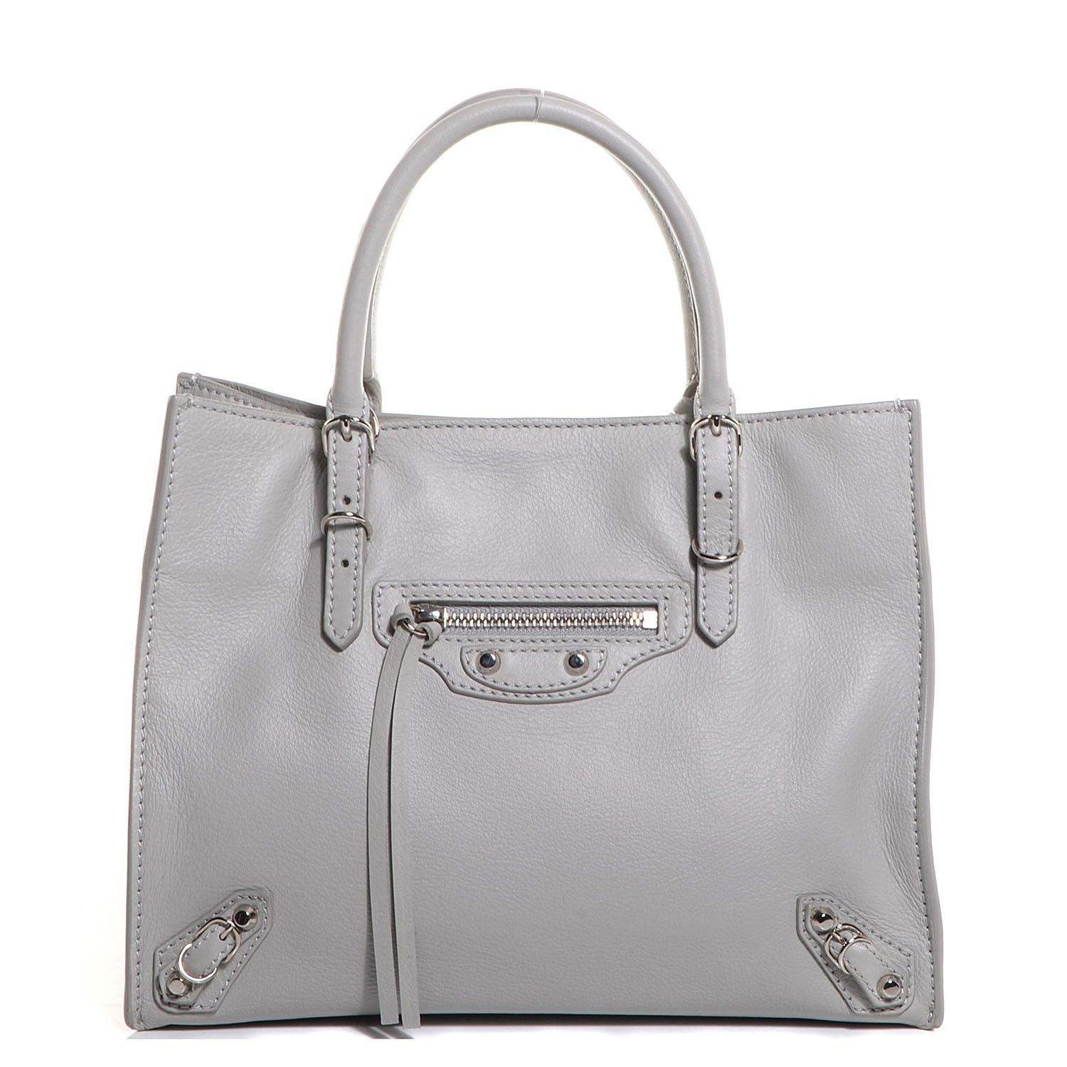 Balenciaga Calfskin Papier Mini A4 Tote Gris Glace 1 of 8