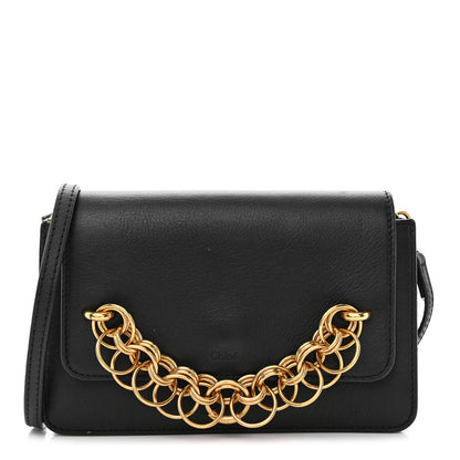 Chloe Smooth Calfskin Drew Bijou Clutch Black 1 of 12