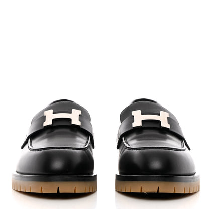 Hermes Calfskin Womens Faubourg Loafers 35 Black 2 of 12