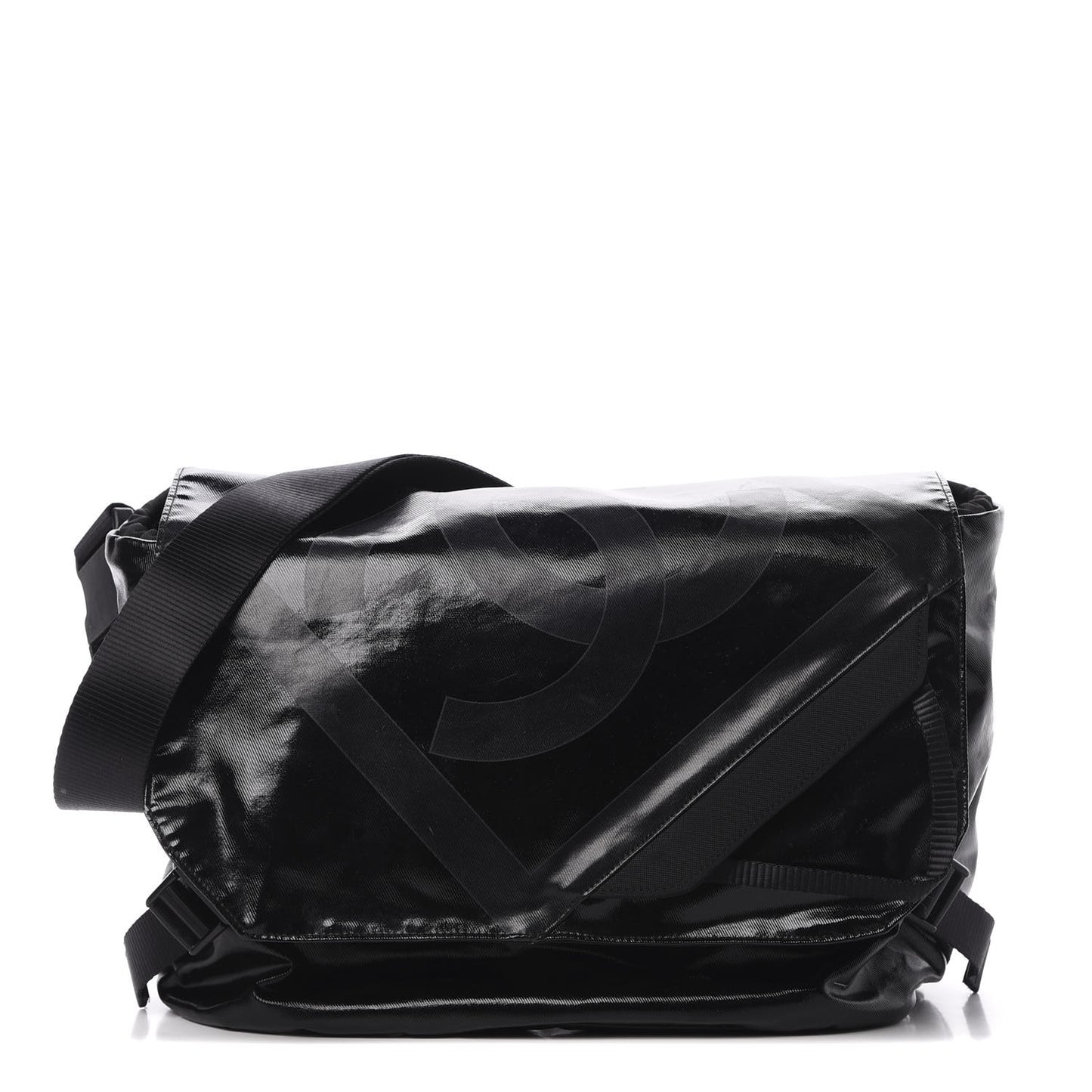 Coated Canvas Sport Messenger Black