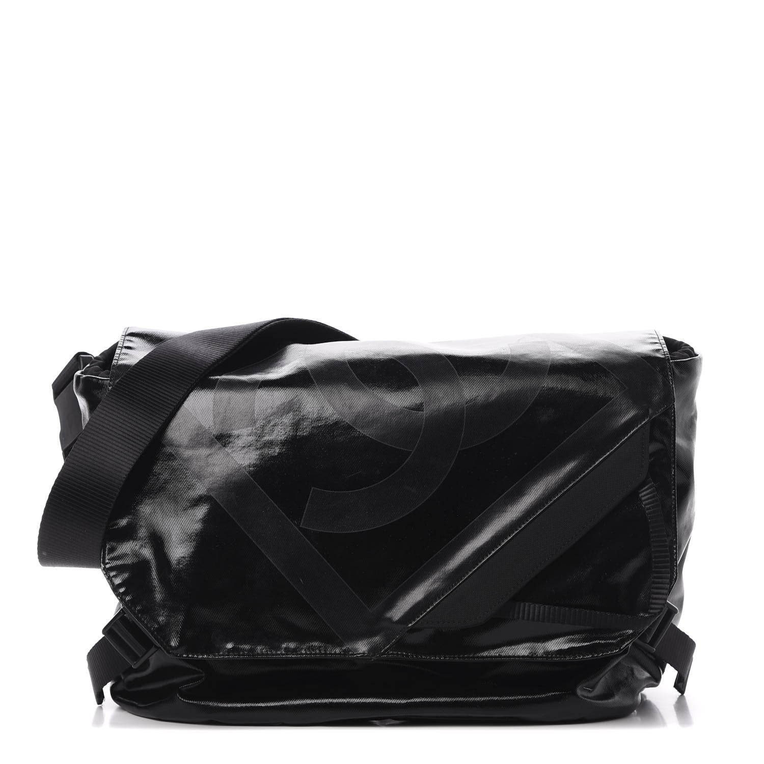 Chanel Coated Canvas Sport Messenger Black 1 of 11
