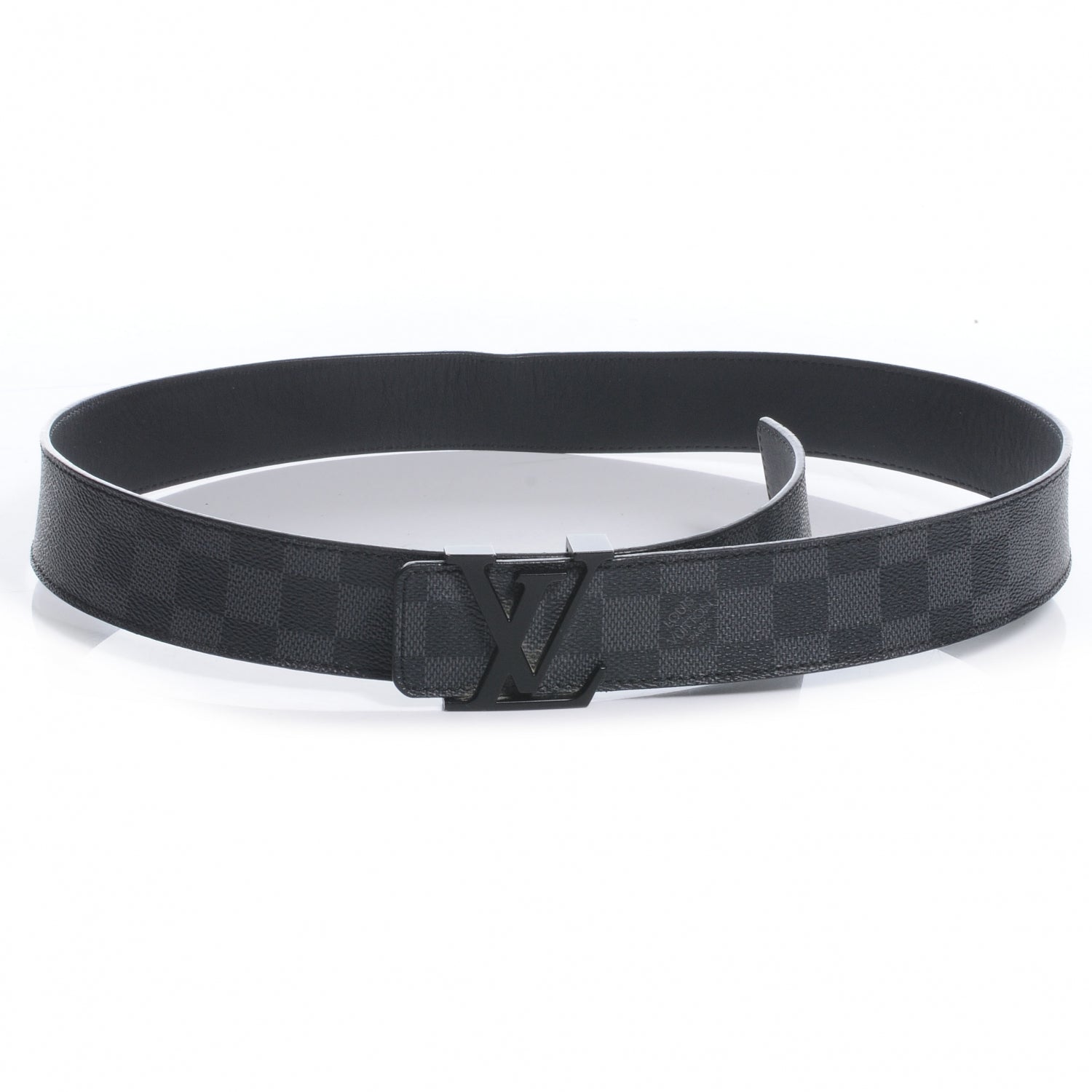Louis Vuitton Damier Graphite LV Initiales Belt 95 38 1 of 5