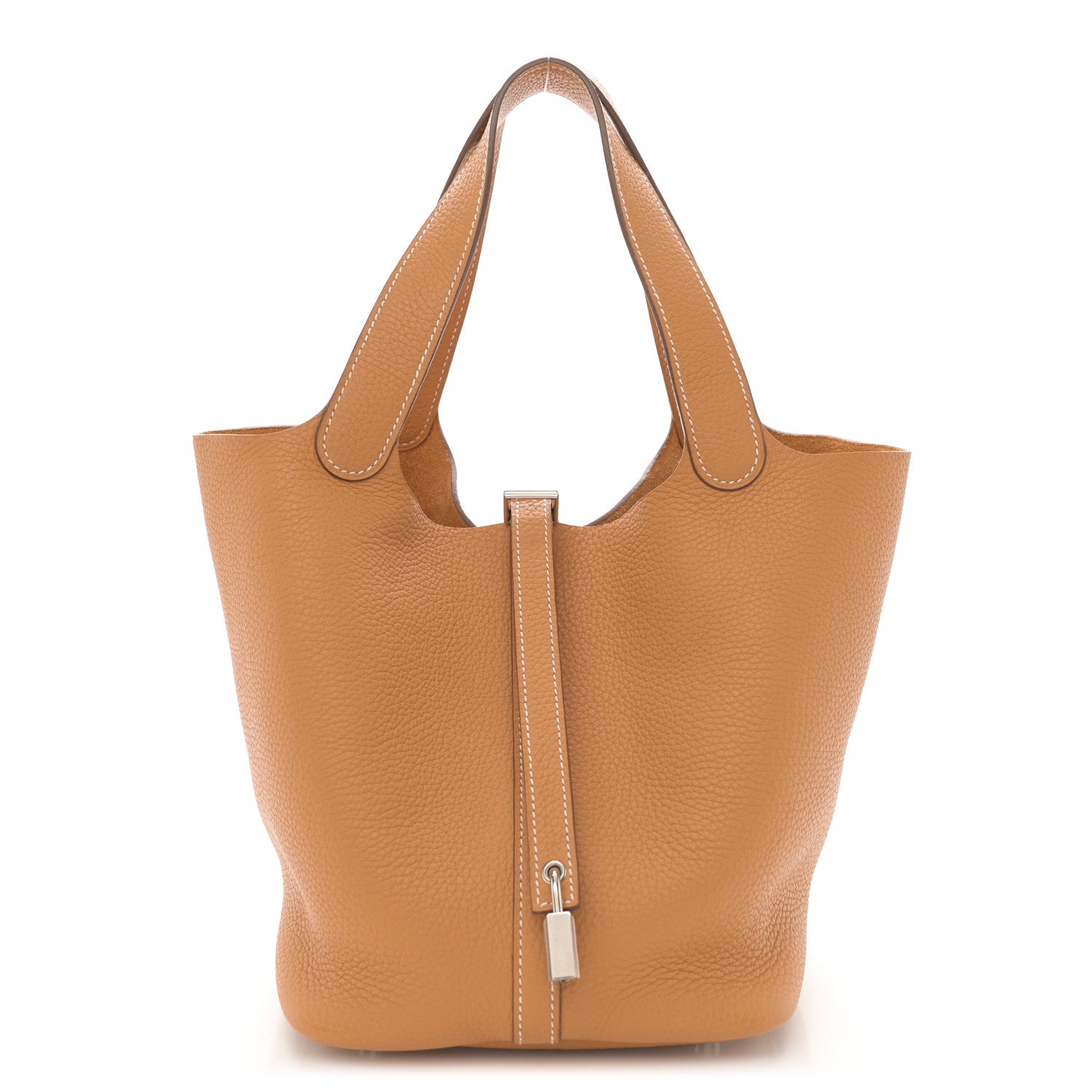 Hermes Taurillon Clemence Picotin Lock 22 MM Natural Sable 1 of 10