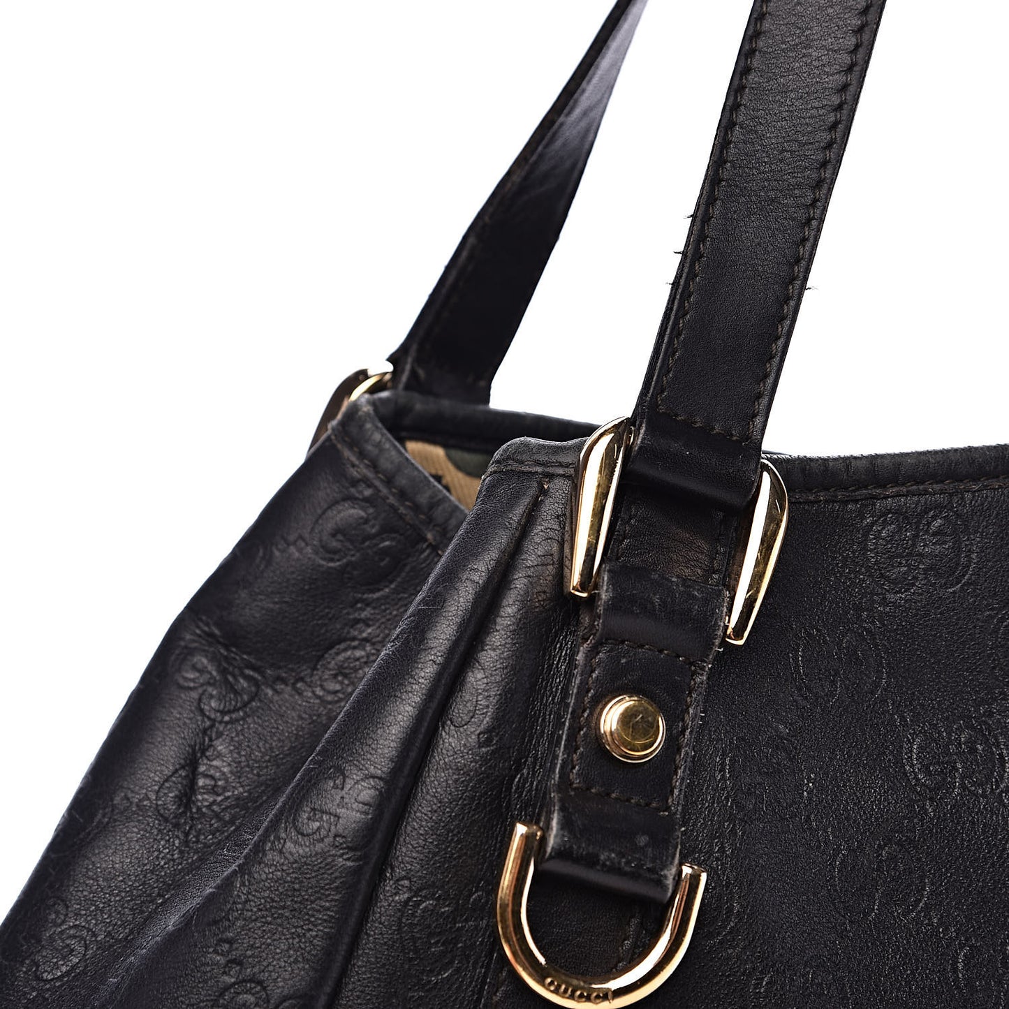 Guccissima Medium Abbey Shoulder Bag Black