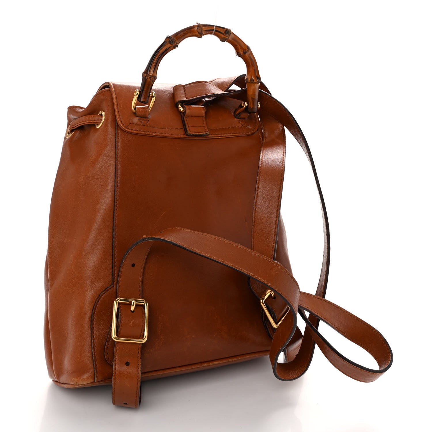 Gucci Calfskin Bamboo Mini Backpack Brown 3 of 12