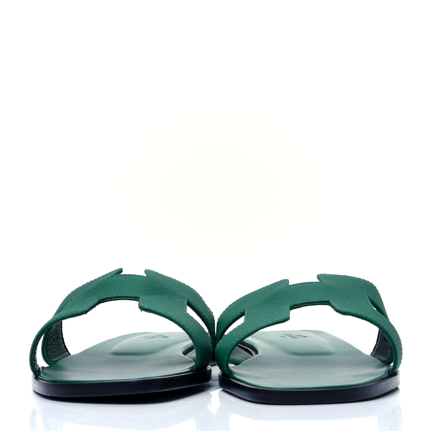 Hermes Epsom Oran Sandals 39 Malachite 2 of 9