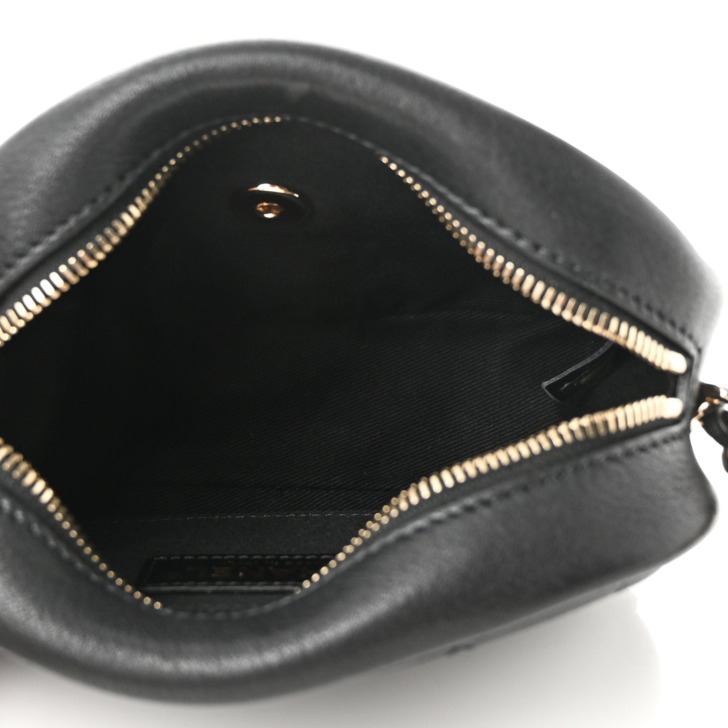 Goatskin Quilted Small Casual Trip Camera Case Black