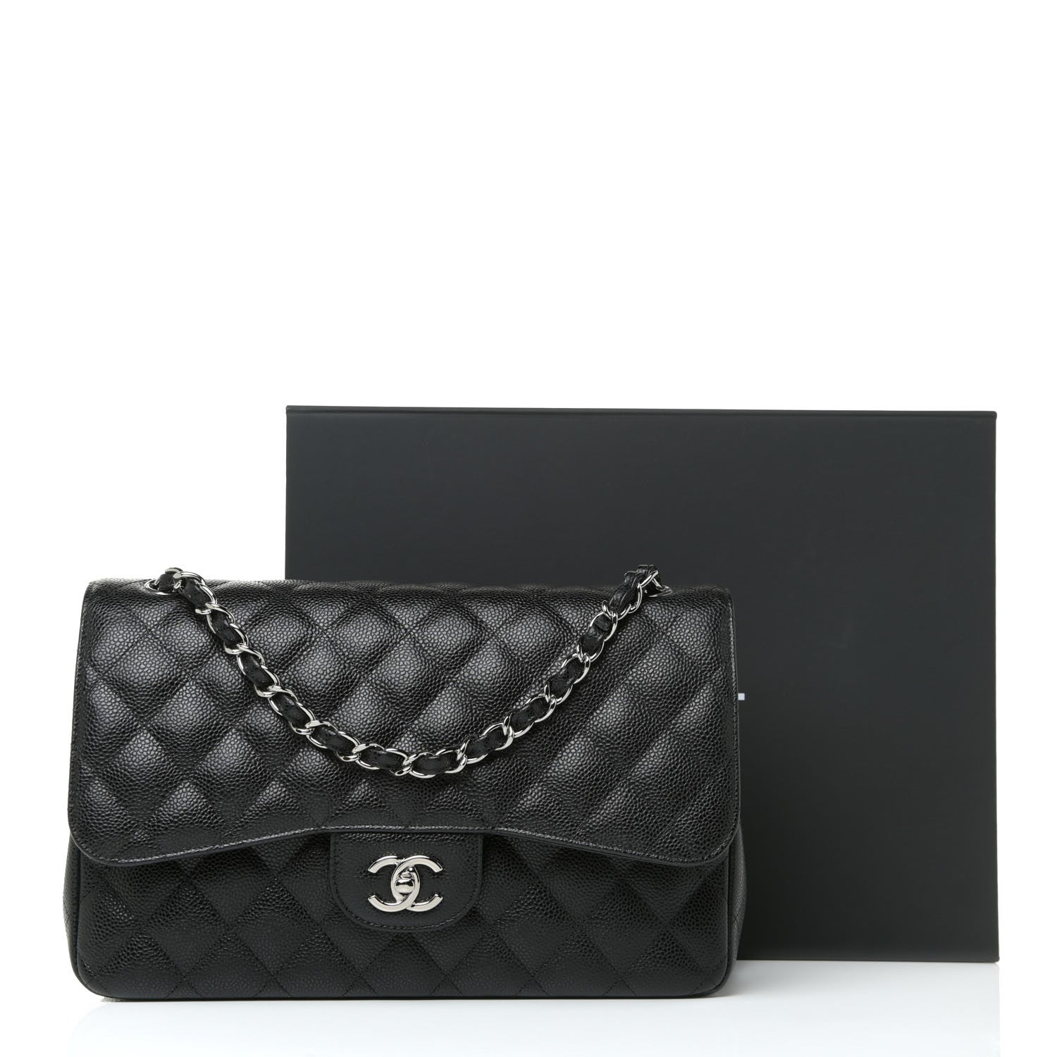 Chanel Caviar Quilted Jumbo Double Flap Black 13 of 13