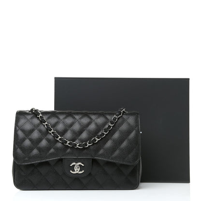 Chanel Caviar Quilted Jumbo Double Flap Black 13 of 13