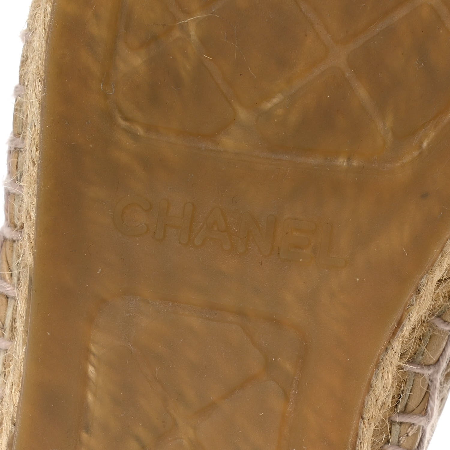 Chanel Lambskin Canvas Cap Toe Lace Up Espadrilles 37 Dark Beige Black 8 of 13