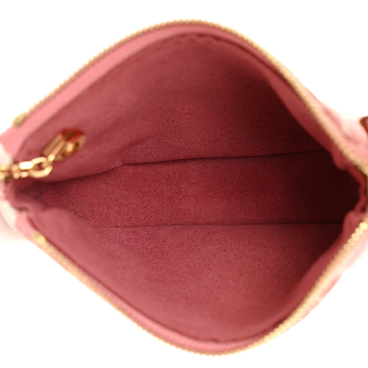 Denim Jacquard Monogram Micro Pochette Accessories Rose