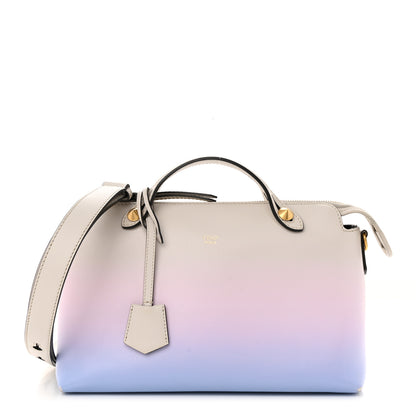 Fendi X JOSHUA VIDES Vitello Century Sfumato Medium By The Way Boston Bag Ghiaia Rosa Azzurro 1 of 17