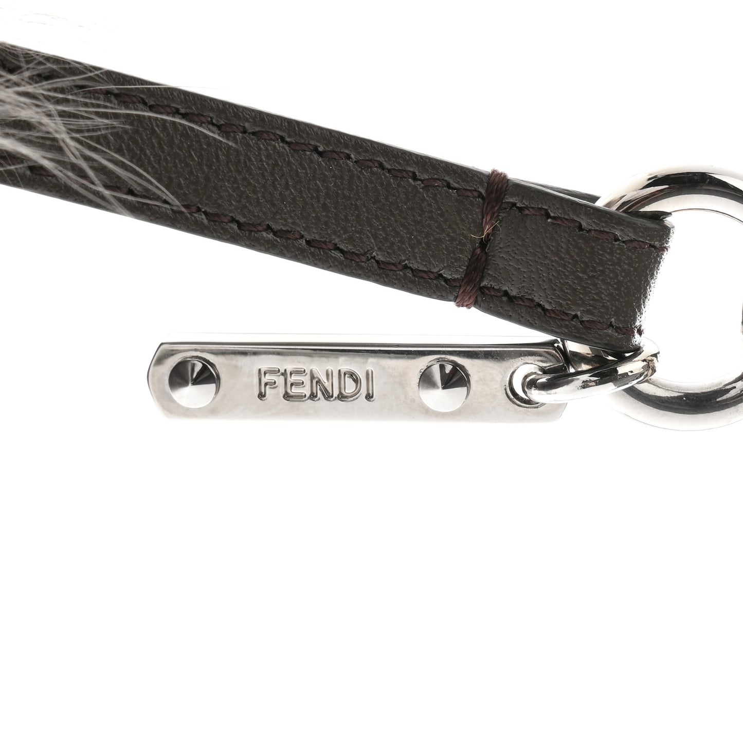 Fox Fur S ABCharm Bag Charm Grey Yellow