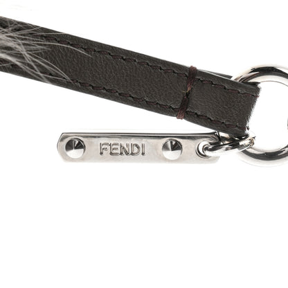 Fendi Fox Fur S ABCharm Bag Charm Grey Yellow 3 of 4