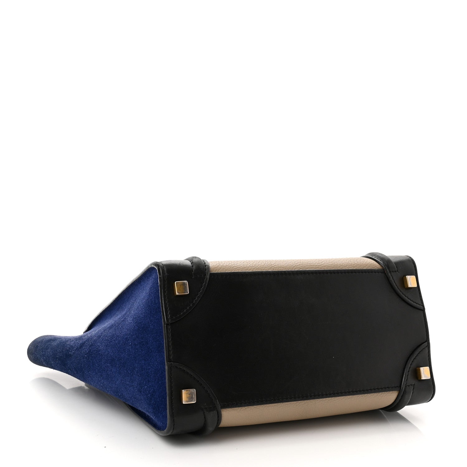 Celine Elephant Calfskin Suede Micro Tri-Color Luggage Sand 4 of 9