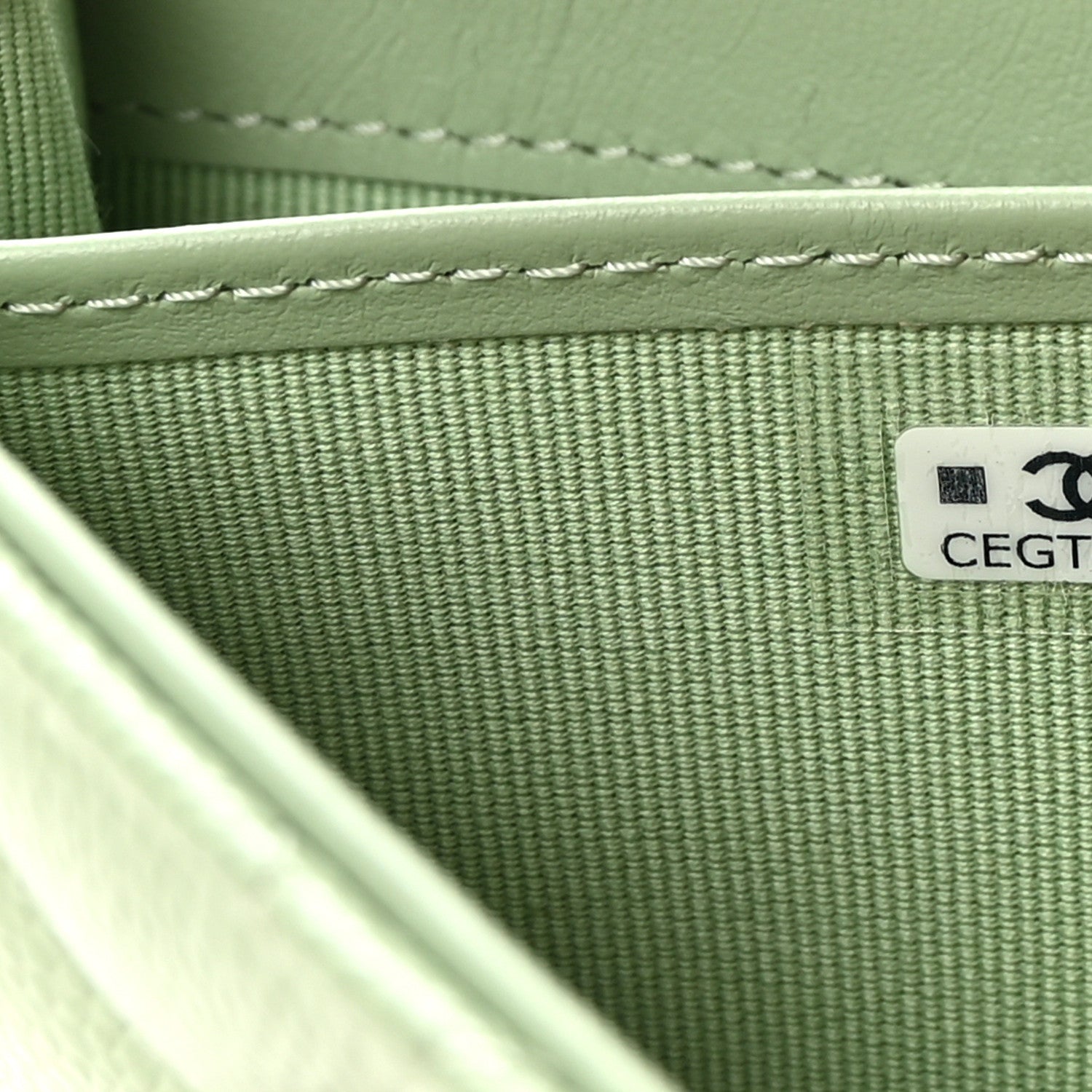 Chanel Caviar Quilted Large Gusset Flap Wallet Light Green 8 of 9