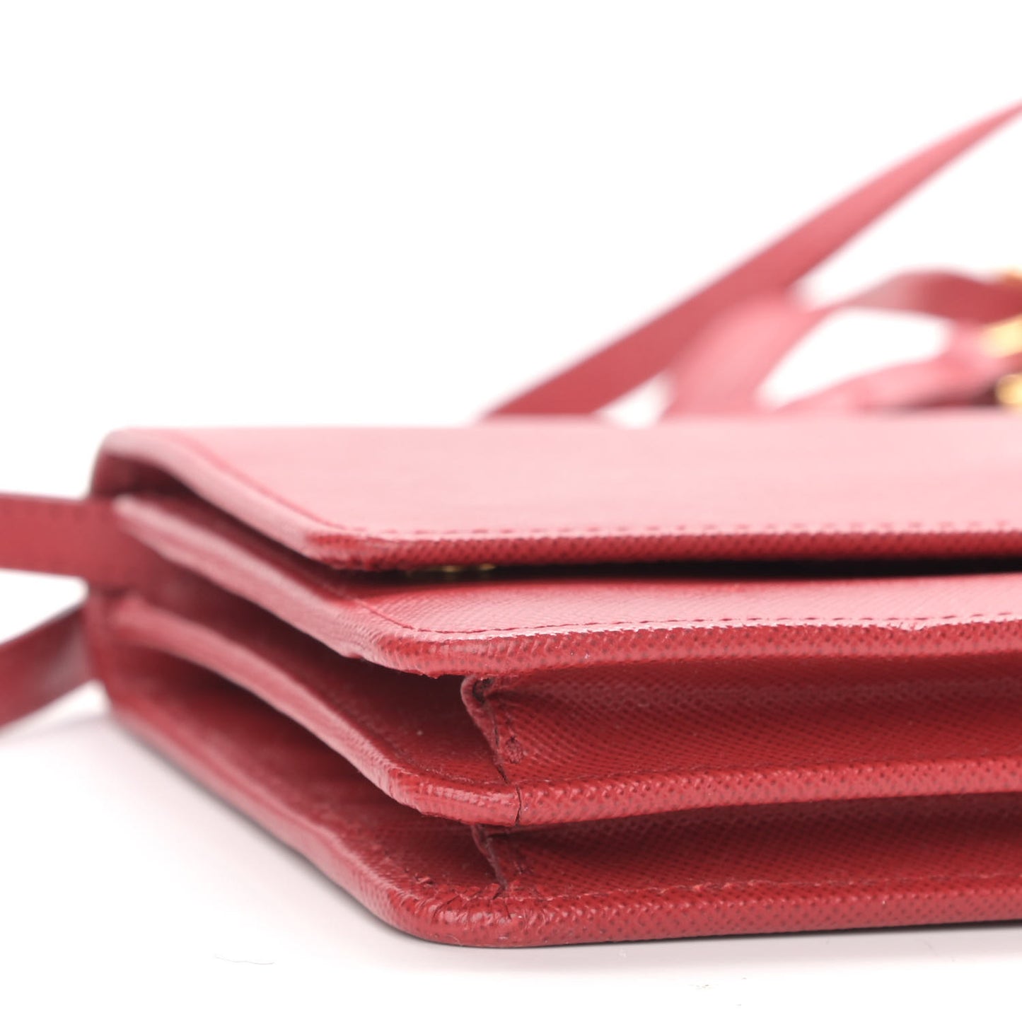 Saffiano Metal Flap Wallet With Strap Fuoco