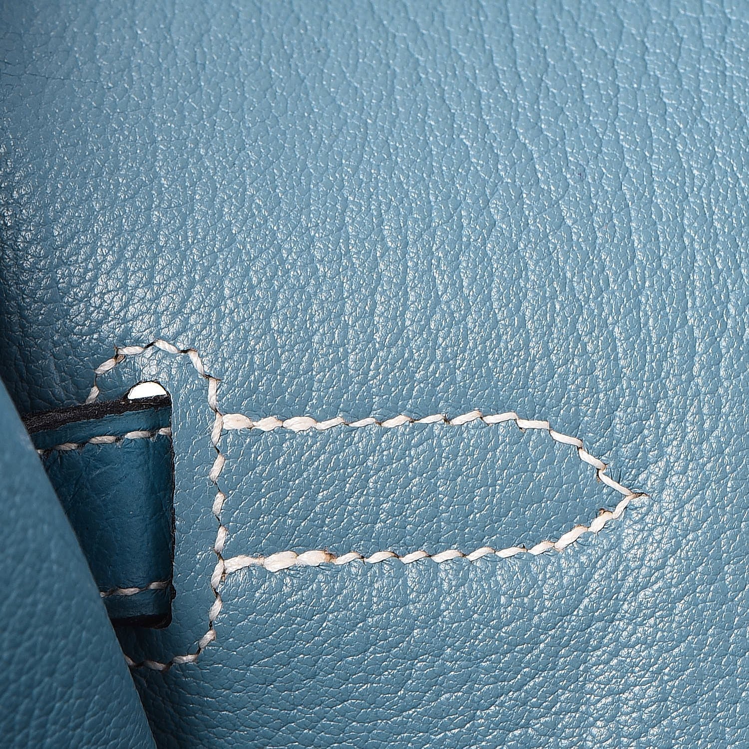 Hermes Taurillon Clemence Birkin 35 Blue Jean 10 of 33