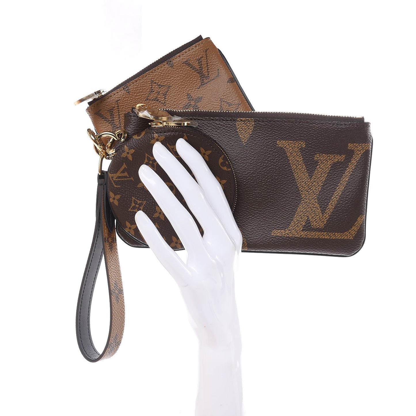 Reverse Monogram Giant Trio Pouch