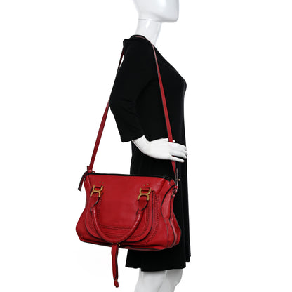 Chloe Calfskin Medium Marcie Satchel Red 2 of 15