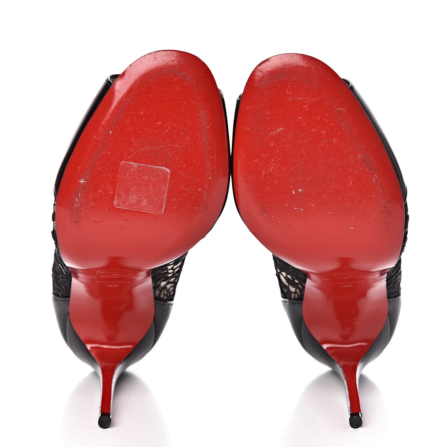 Christian Louboutin Lace Kid Henrietta 100 Booties 38 Black 7 of 11