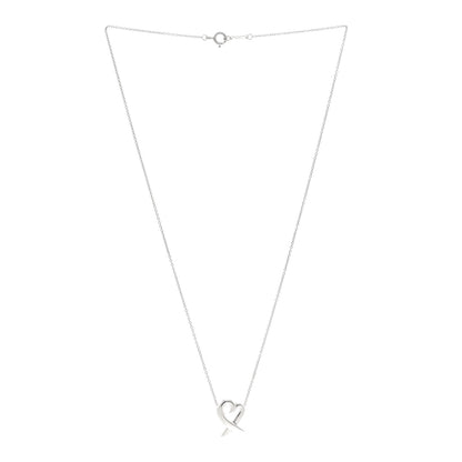 Tiffany Sterling Silver Paloma Picasso Loving Heart Pendant Necklace 3 of 6
