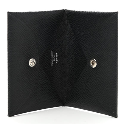 Hermes Epsom Calvi Card Case Black 5 of 7