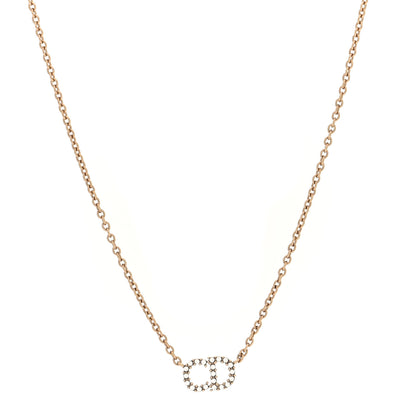 Christian Dior Metal Crystal Clair D Lune Necklace Gold 1 of 3