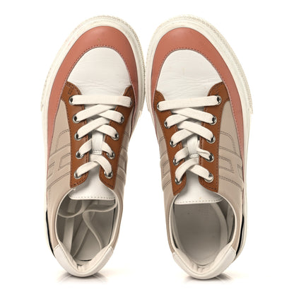 Hermes Calfskin Deep Sneakers 36 Multicolor White Gold 2 of 10