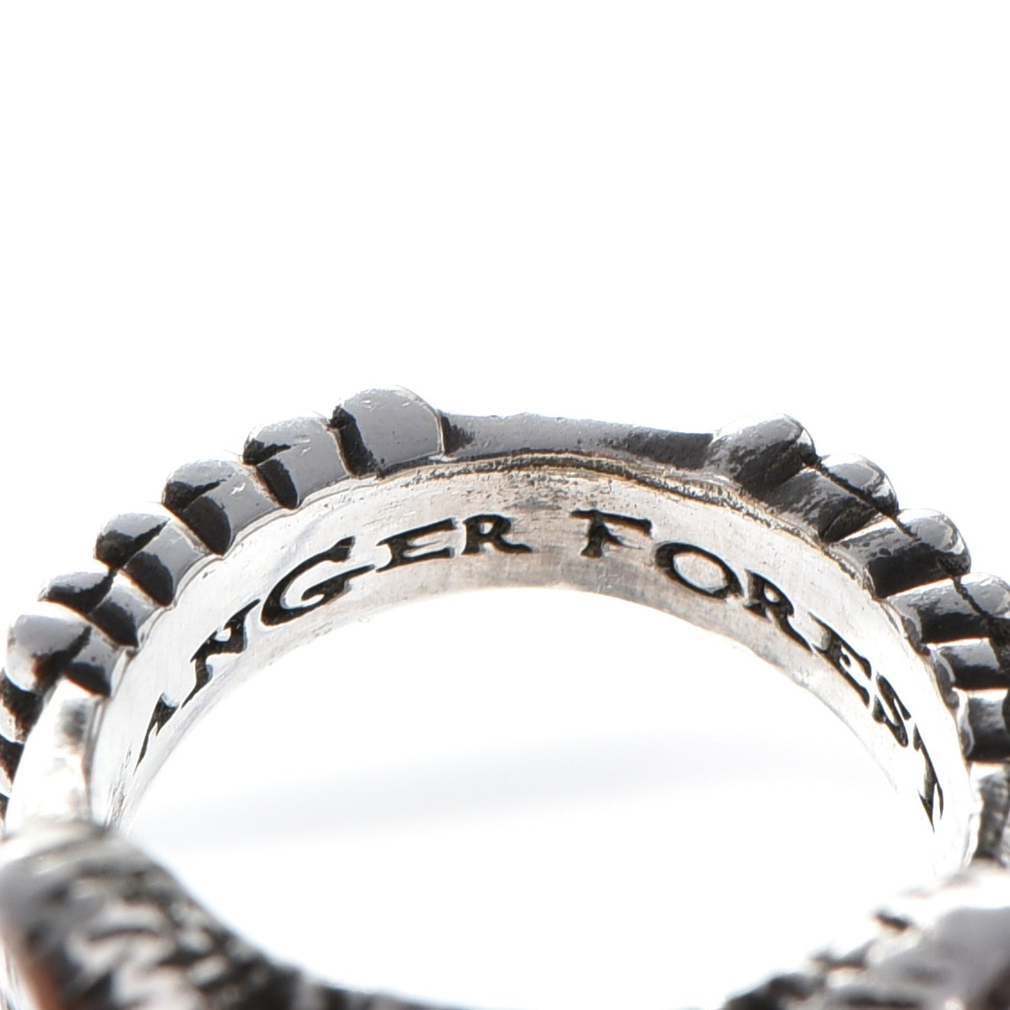 Sterling Silver Anger Forest Wolf Head Ring 52 6.