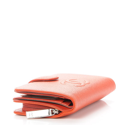 Chanel Caviar Timeless CC French Wallet Orange 4 of 10