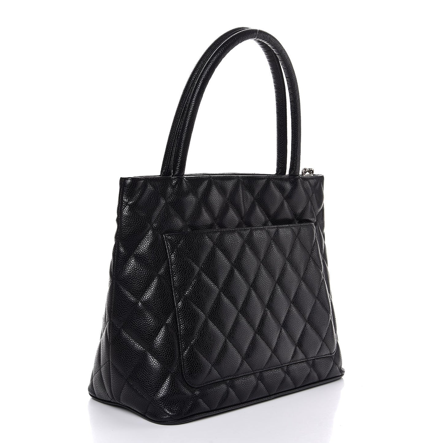 Caviar Quilted Medallion Tote Black