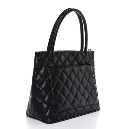 Chanel Caviar Quilted Medallion Tote Black 3 of 7