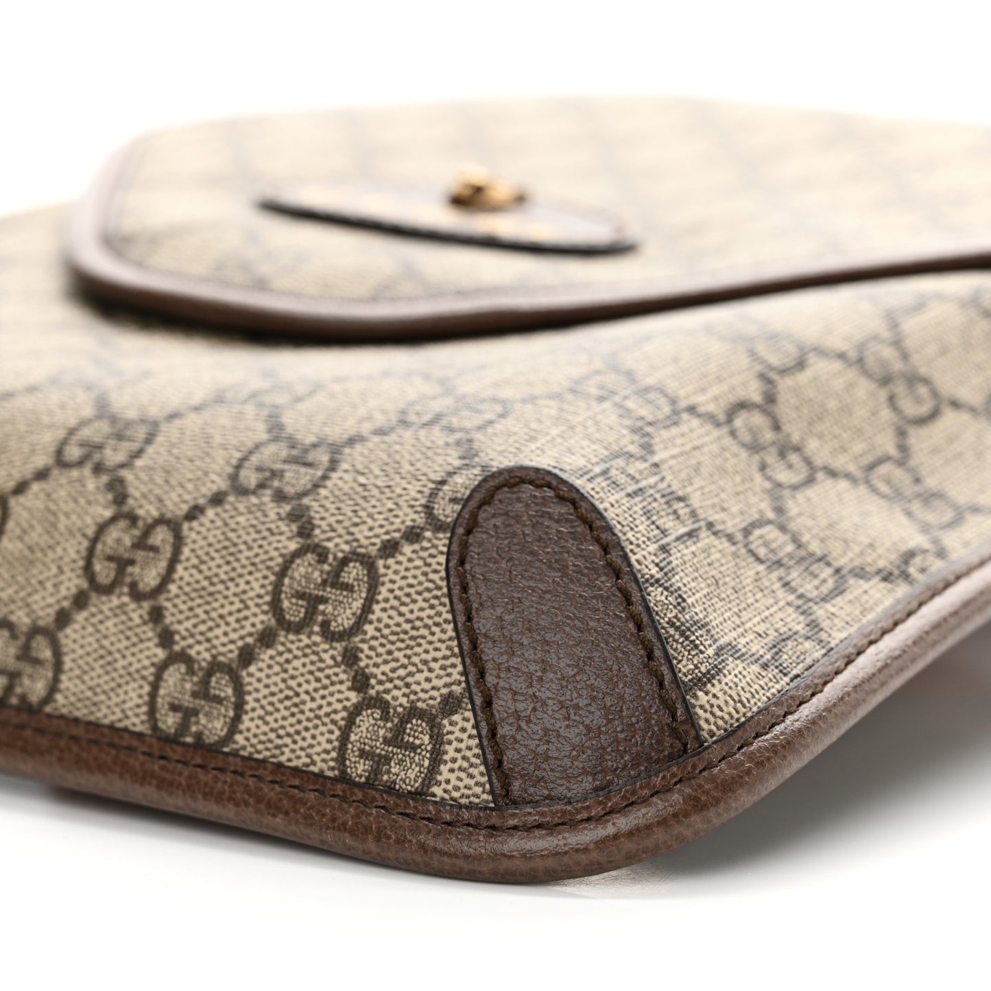 GG Supreme Monogram Web Medium Neo Vintage Flap Messenger Bag Beige New Acero