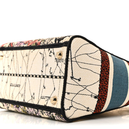 Christian Dior Canvas Constellation Embroidered Medium Lady D-Lite Latte Multicolor 10 of 14