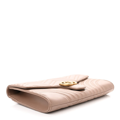 Gucci Calfskin Matelasse GG Marmont Clutch Porcelain Rose 4 of 9