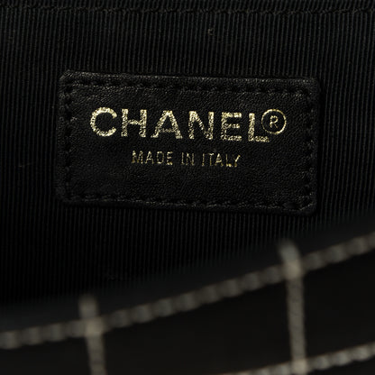 Chanel Satin Quilted Chocolate Bar Flap Orange Black 6 of 12