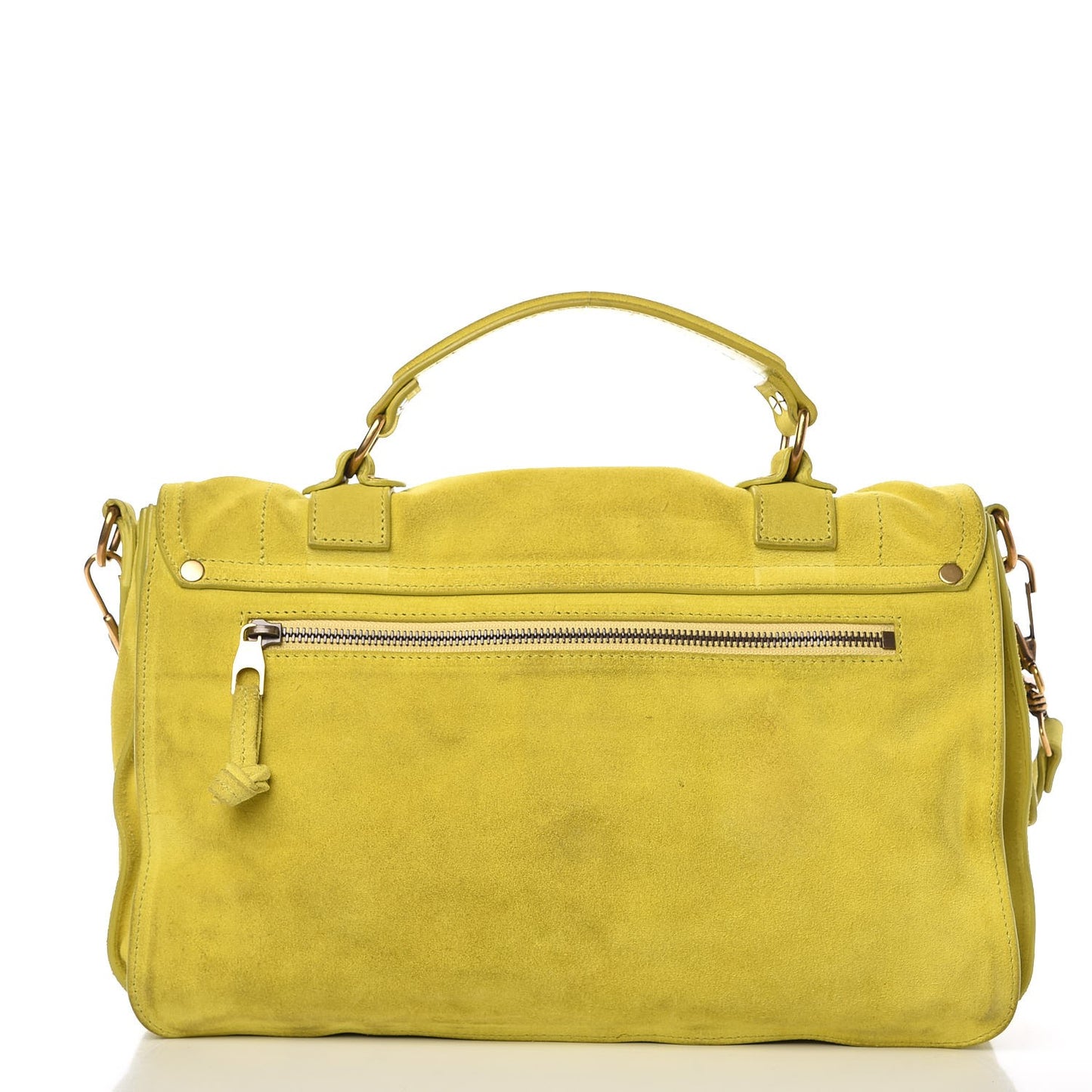 Suede Medium PS1 Satchel Citron