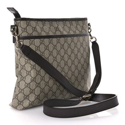 Gucci GG Plus Monogram Medium Flat Messenger Bag Dark Brown 3 of 10