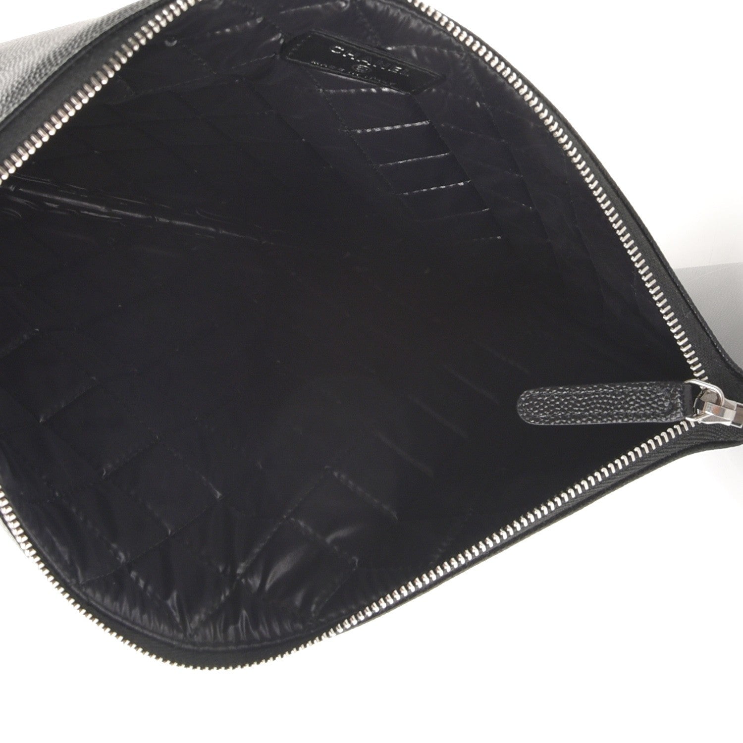 Chanel Caviar Studded Medium Deauville Pouch Black 5 of 10