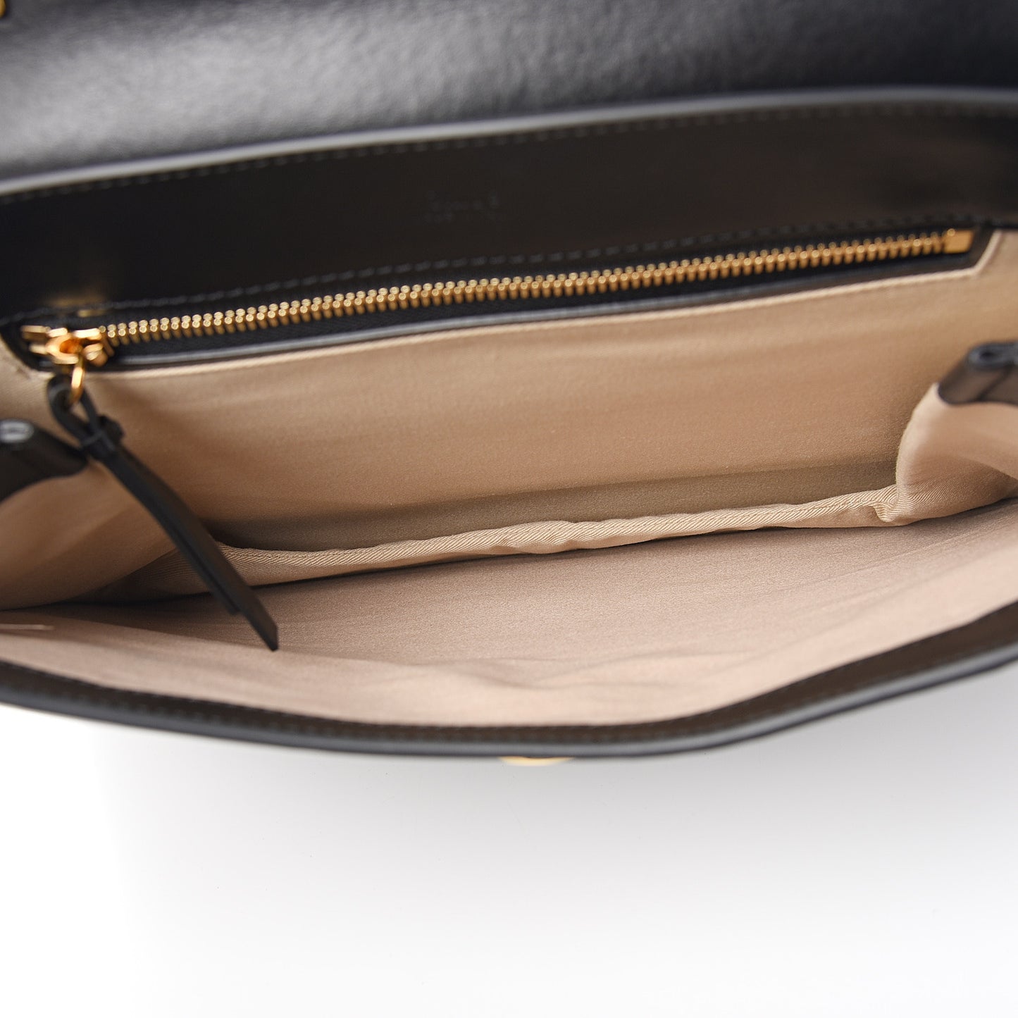 Calfskin Medium C Shoulder Bag Black
