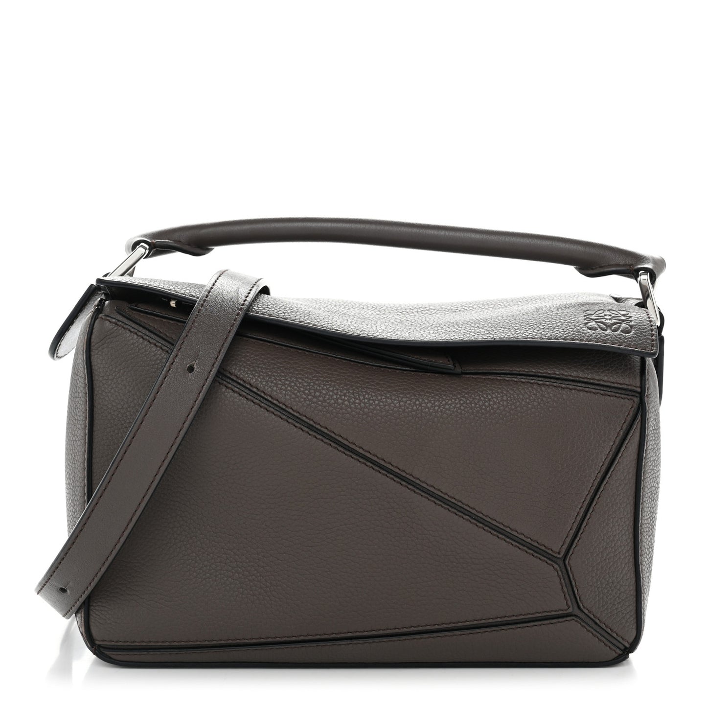 Calfskin Small Puzzle Bag Dark Taupe